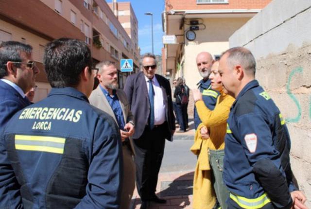 Momento de la visita a la localidad de Lorca