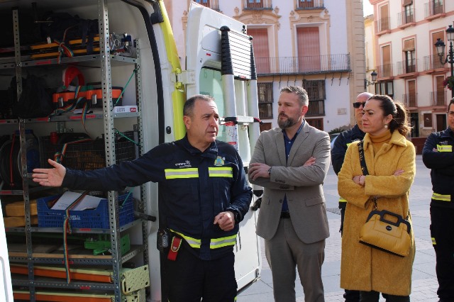 Momento de la visita a la localidad de Lorca