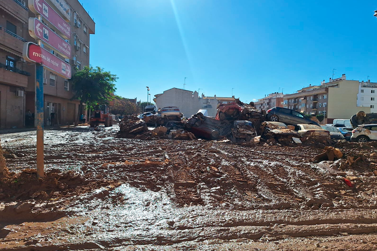 Calles embarradas tras la DANA
