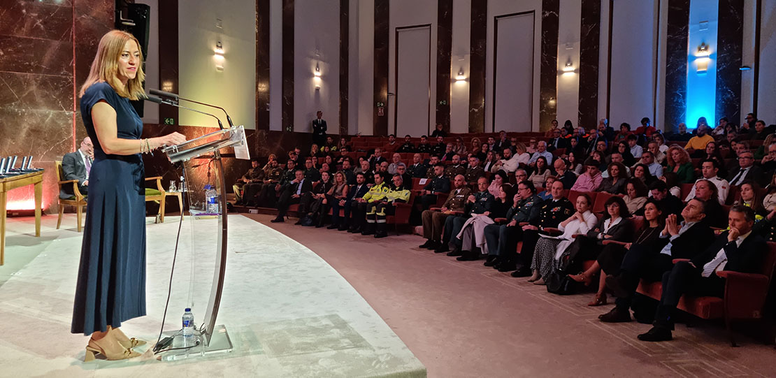 Virginia Barcones durante su discurso.
