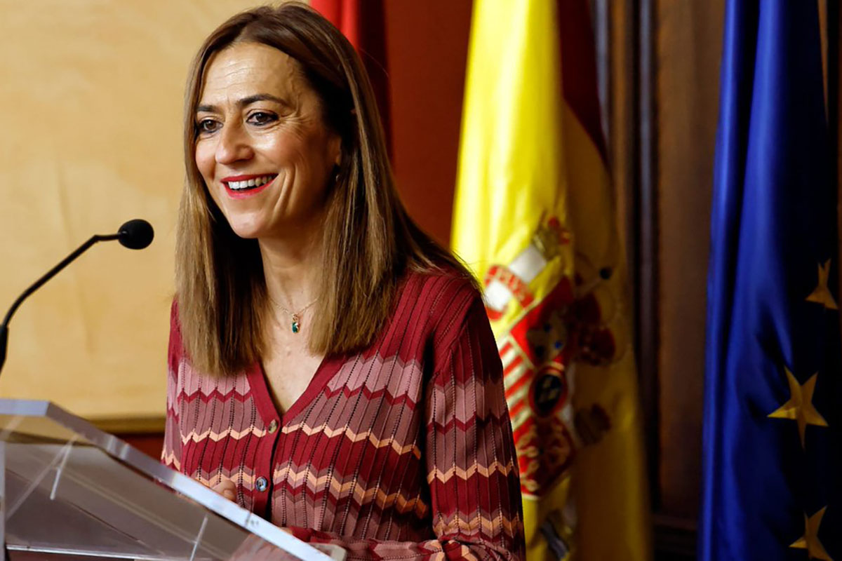 Virginia Barcones durante su discurso