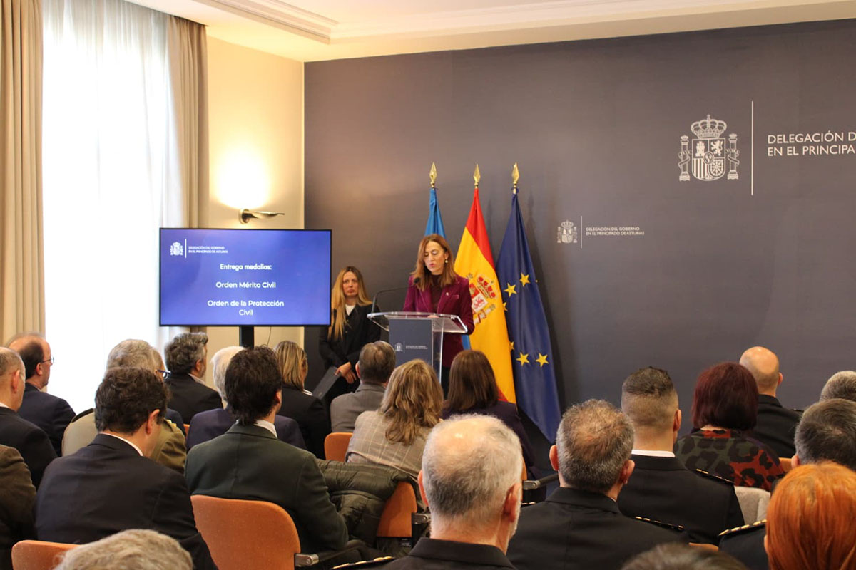 Virginia Barcones durante su discurso