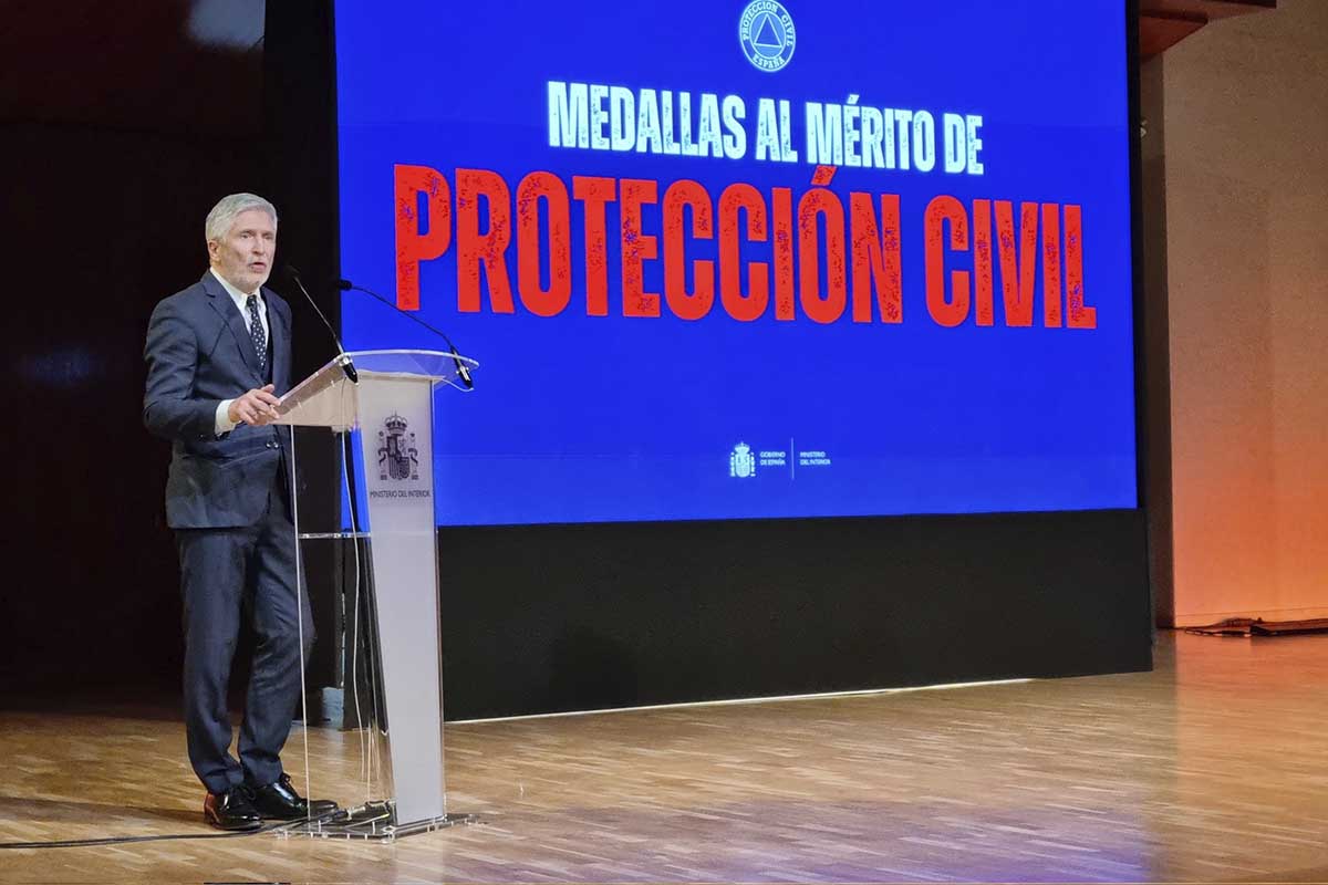 El ministro durante si discurso.