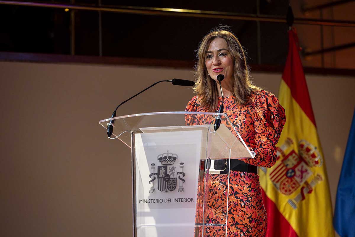 Virginia Barcones durante su discurso.