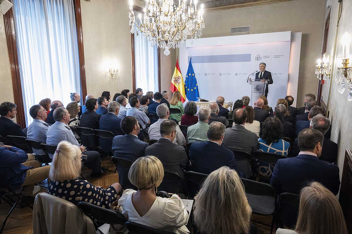 El ministro durante su discurso.