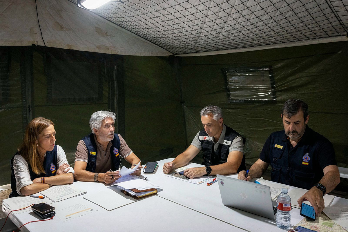 Pleno del Consejo Nacional de Protección Civil presidido por el ministro del Interior, Fernando Grande-Marlaska