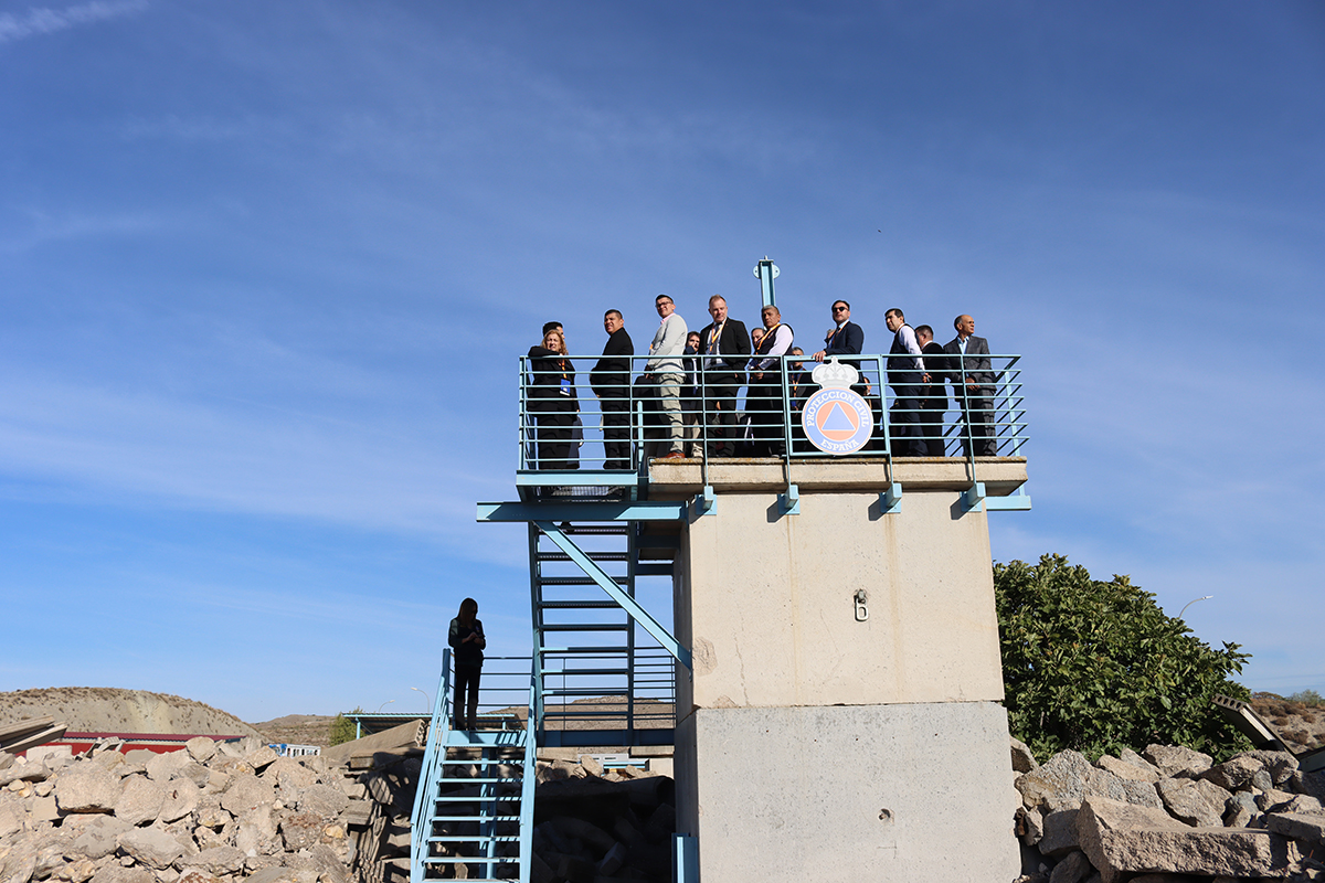 Visita al campo de prácticas de  la Escuela Nacional de Protección Civil.