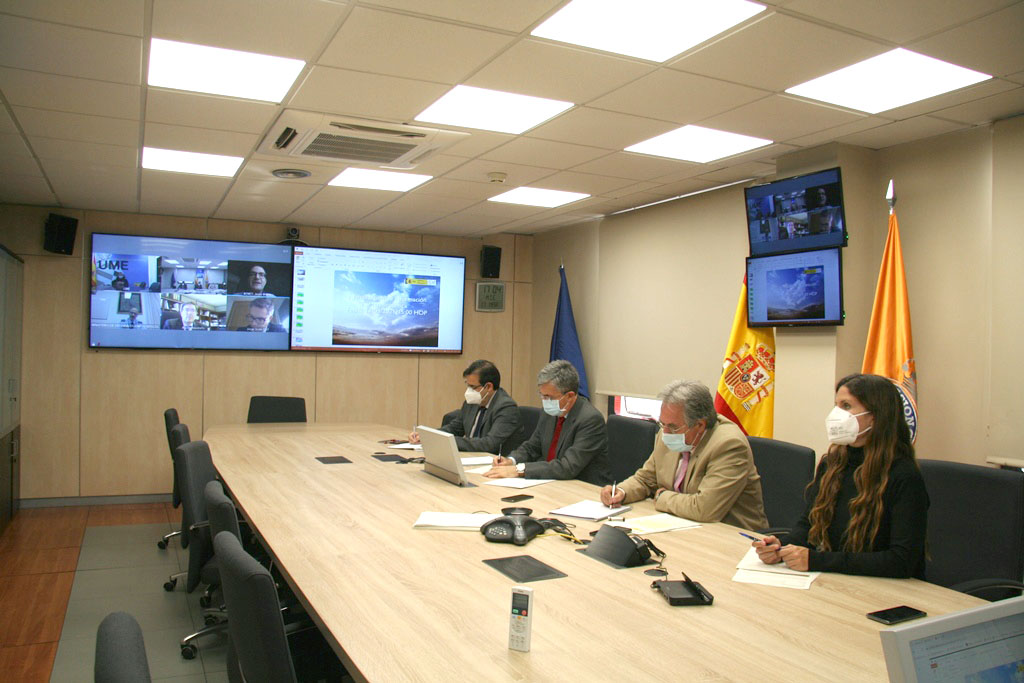 reunión de los representantes de la Agencia Estatal de Meteorología, la Dirección General de Tráfico y la Dirección General de Carreteras