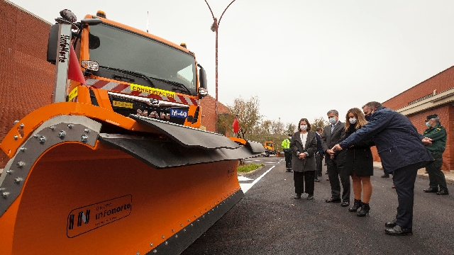 de un camión para el plan de Fenómenos Adversos y Nevadas