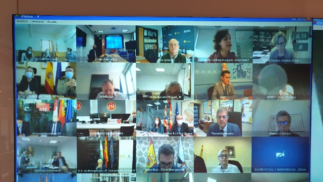 de videoconferencia de la Comisión Permanente del Pleno del Consejo Nacional de Protección Civil
