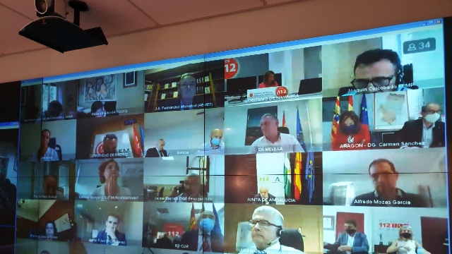 videoconferencia para la coordinación entre administraciones en el ámbito de la Protección Civil con el Plan Estatal General de Emergencias