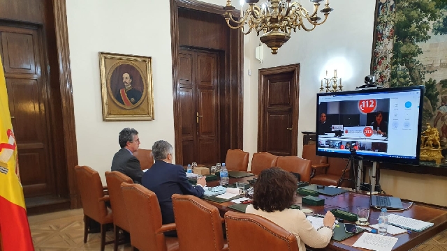 Grande Marlaska preside una reunión de análisis de las medidas adoptadas en el marco del Sistema Nacional de Protección Civil para combatir el COVID19