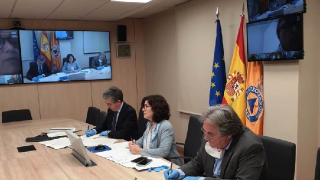 la subsecretaria del Interior preside la reunión del Comité Estatal de Coordinación de Protección Civil sobre el desarrollo de las medidas adoptadas contra el COVID-19