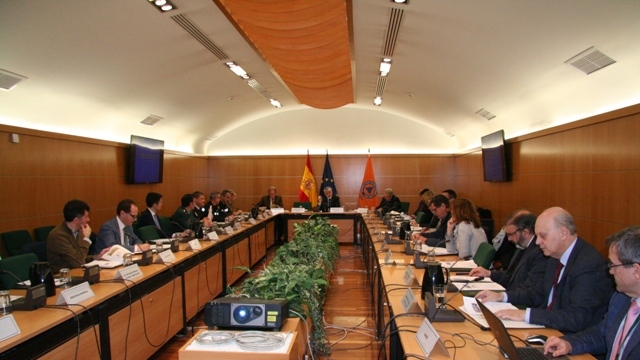 el comité Estatal de coordinación se encuentran reunidos para coordinar el ejercicio de simulación de terremotos de la UME