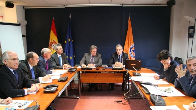 representantes de la Dirección General de Protección Civil y Emergencias, Agencia de Seguridad  y Emergencias  Madrid 112 y Delegación del Gobierno en Madrid reunión del planteamiento de RIWATEREX 2018