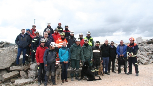 foto de los asistentes en los ejercicios de la primera reunión de EU RIWATEREX 2018