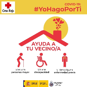 cartel de colaboración de Cruz Roja Española