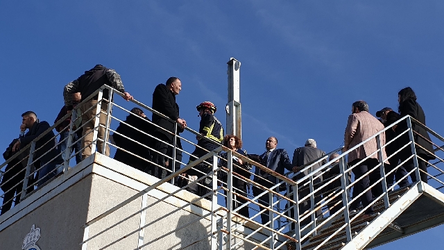 los asistentes en las instalaciones del Campo de Prácticas de la Escuela Nacional de Protección Civil
