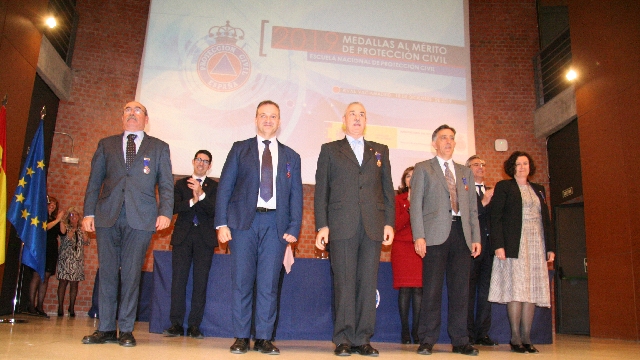 algunos de los condecorados de las Medallas al Mérito de Protección Civil 2019