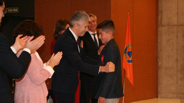 mención especial al condecorado Cristian Fernández de 12 año