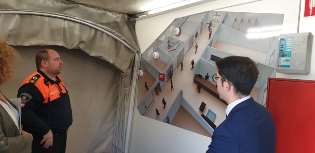 el taller de Simulación de evacuación de recinto escolar
