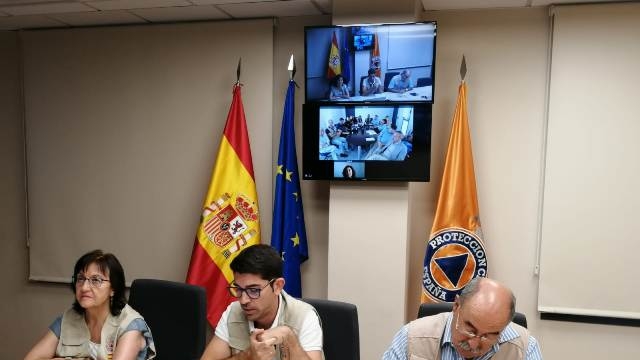 Alberto Herrera en la reunión de la Operación Paso del Estrecho