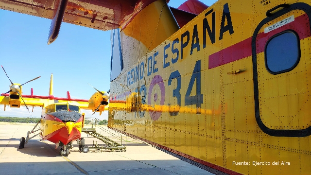 aviones españoles de la primera flota europea de lucha contra incendios