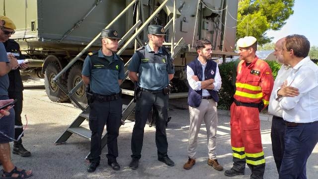 el director general de Protección Civil y Emergencias, Alberto Herrera en la zona afectada de Vinebre