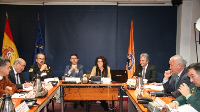 la subsecretaria del Ministerio del Interior, Isabel Goicoechea, en el comité estatal de coordinación