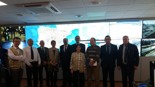 la delegación en la sala central de información de Protección Civil