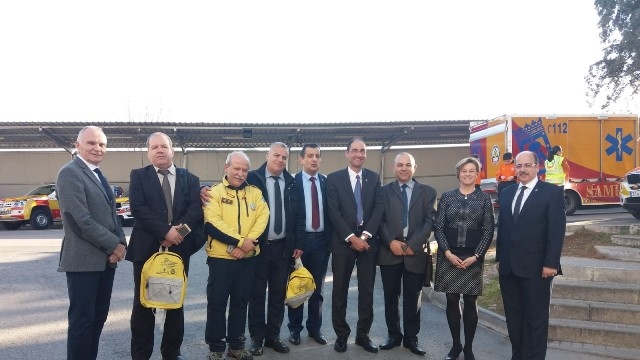 visitan el centro del SAMUR del Ayuntamiento de Madrid