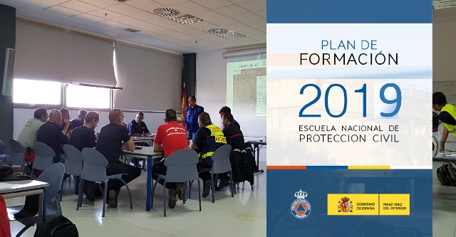 cartel del plan de la formación de la Escuela Nacional de Protección Civil 2019