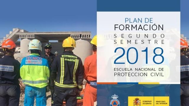 cartel de la escuela nacional de Protección Civil del programa formativo del segundo trimestre