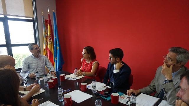 reunión durante la visita de la Agencia de Seguridad y Emergencias de la Comunidad Valenciana