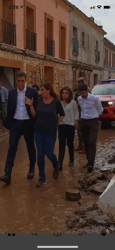 el presidente del gobierno en la zona afectada