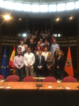 foto de los asistentes en el curso de formación sobre el Sistema de Protección Civil español y la gestión de emergencias