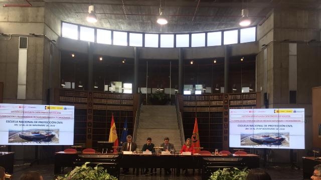 presentación del Curso de Prevención y Planificación de Riesgos Naturales y Tecnológicos y el Curso de Gestión Operativa de Catástrofes