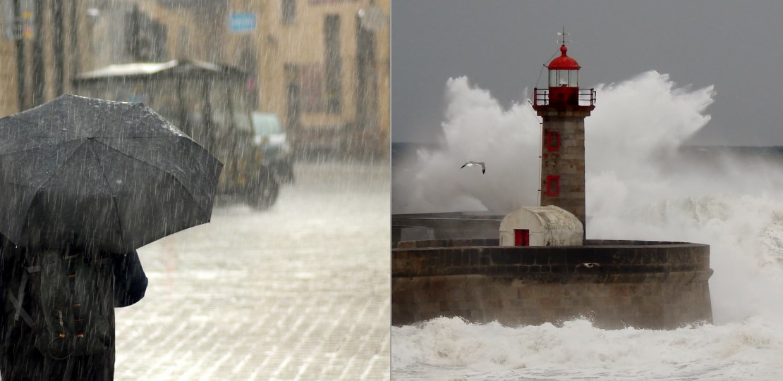 Lluvia y oleaje