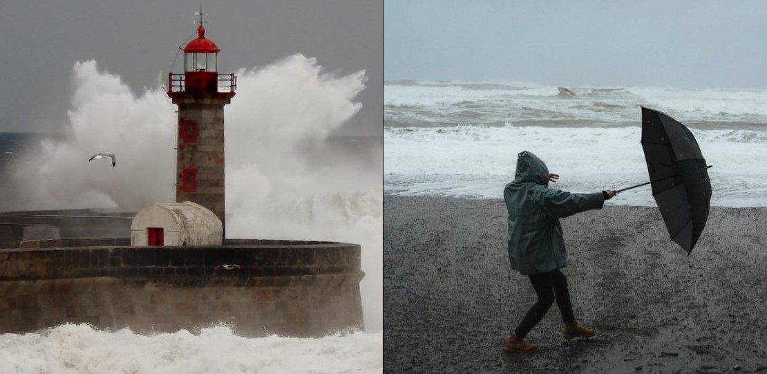 Borrasca con viento y lluvia