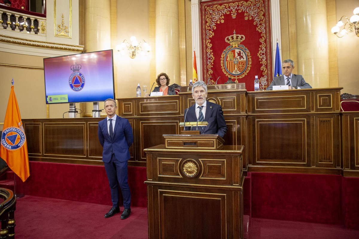 Ministro Marlaska durante su discurso